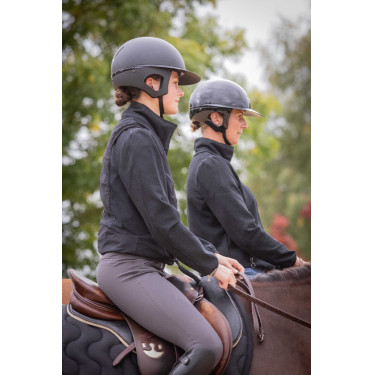 Casque Pénélope visière longue Noir brillant