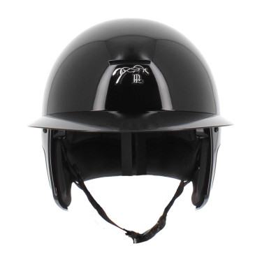 Casque Pénélope visière longue Noir brillant