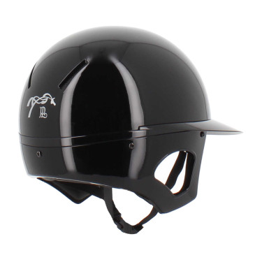 Casque Pénélope visière longue Noir brillant