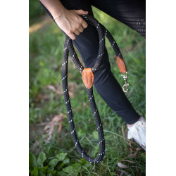 Laisse Pénélope Billie Noir / lurex