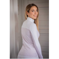Polo de concours Pénélope Debbie Blanc / rose