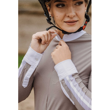 Polo Equithème Estoril Taupe Marron