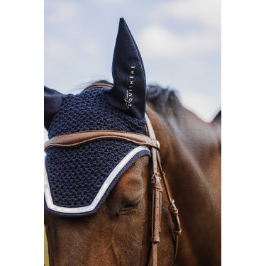 Bonnet chasse mouche Je t'aime Equithème Mirror Bleu