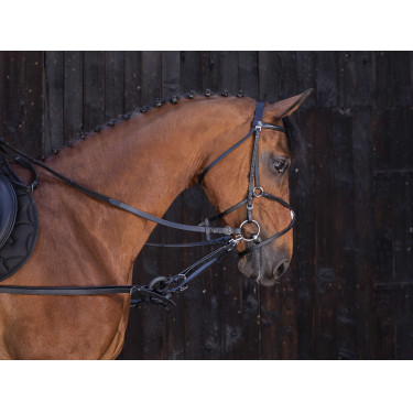 Enrênement caoutchouc Riding World Noir Enrênement caoutchouc Riding World Noir