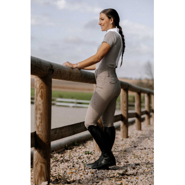 Polo Equithème Tokyo Taupe Marron