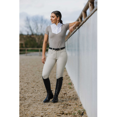 Polo Equithème Tokyo Taupe Marron