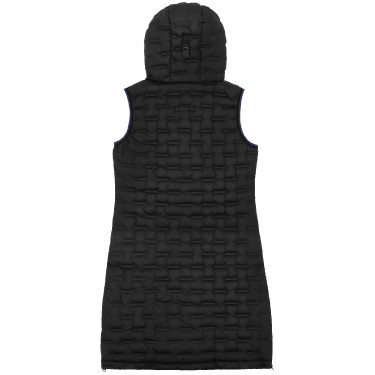 Veste longue sans manches matelassée sans couture Je t'aime Equithème Navina femme Noir