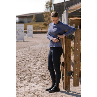 Tee-shirt Equithème Originals Emily femme Bleu / gris Tee-shirt Equithème Originals Emily femme Bleu / gris