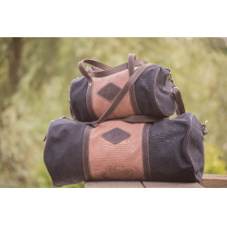 Sac Pénélope Canvas Bowl Noir / vieux rose