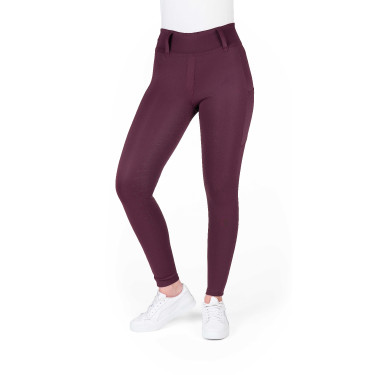 Legging à fond silicone Equithème Alizé femme Prune Violet