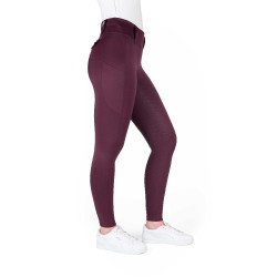 Legging à fond silicone Equithème Alizé femme Prune Violet
