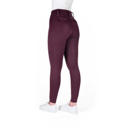 Legging à fond silicone Equithème Alizé femme Prune Violet