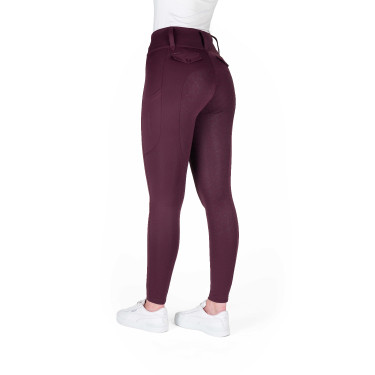 Legging à fond silicone Equithème Alizé femme Prune Violet