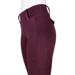 Legging à fond silicone Equithème Alizé femme Prune Violet