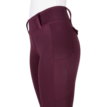 Legging à fond silicone Equithème Alizé femme Prune Violet