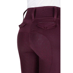 Legging à fond silicone Equithème Alizé femme Prune Violet
