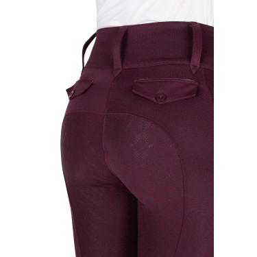 Legging à fond silicone Equithème Alizé femme Prune Violet