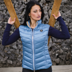 Doudoune sans manches light Henna Flags & Cup Bleu acier