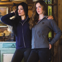 Sweat femme Kamouraska Flags & Cup Gris chiné