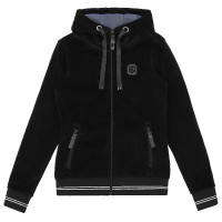 Polaire velours Je t'aime Equithème Coline femme Noir