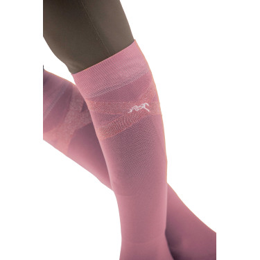 Chaussettes d'équitation Pénélope Gummy Rose pâle