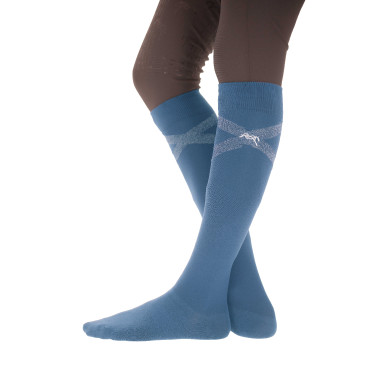 Chaussettes d'équitation Pénélope Gummy Bleu Chaussettes d'équitation Pénélope Gummy Bleu