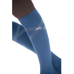 Chaussettes d'équitation Pénélope Gummy Bleu Chaussettes d'équitation Pénélope Gummy Bleu
