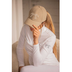 Casquette Naomi Pénélope Taupe / blanc Marron