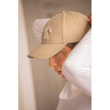 Casquette Naomi Pénélope Taupe / blanc Marron