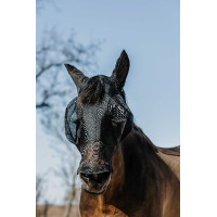 Masque anti-mouches anti-UV Equithème Lycra avec nez