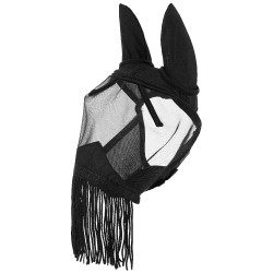 Masque anti-mouches anti-UV Equithème Franges Noir