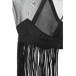 Masque anti-mouches anti-UV Equithème Franges Noir