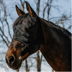 Masque anti-mouches anti-UV Equithème Mesh S/O Noir Masque anti-mouches anti-UV Equithème Mesh S/O Noir