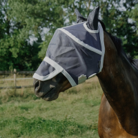 Masque anti-mouches anti-UV Equithème Cerceau Marine Bleu marine