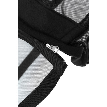 Masque anti-mouches anti-UV Equithème 2 en 1 Noir