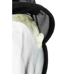 Masque anti-mouches anti-UV Equithème 2 en 1 Noir