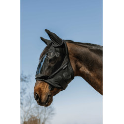 Masque anti-mouches/ anti-UV Equithème Doux Noir