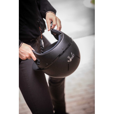 Casque Pénélope visière longue Noir mat