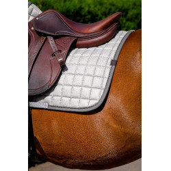 Tapis de selle Equithème Chic Gris clair