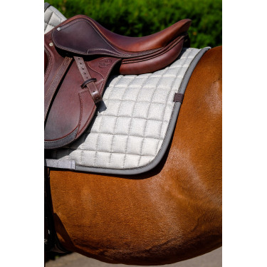 Tapis de selle Equithème Chic Gris clair