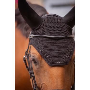 Bonnet pour chevaux Pénélope Soundless Strass Noir