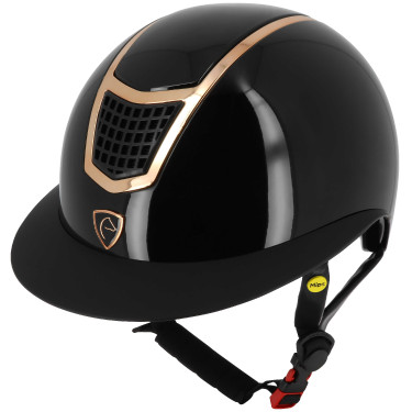 Casque Equithème Airy LM Noir brillant / rose gold