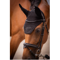 Bonnet chevaux Pénélope Coton Noir