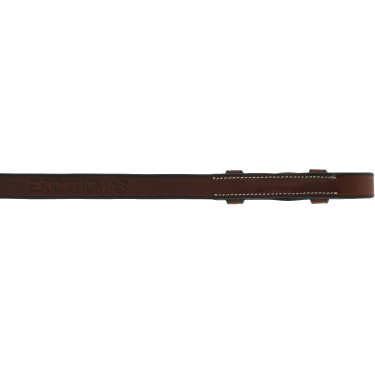Rênes caoutchouc Eric Thomas 16mm Havane Marron