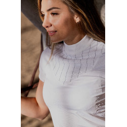 Polo Equithème Funza Manches courtes Blanc