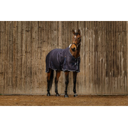 Couverture Equithème Vague Bleu marine