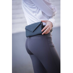 Pochette Pénélope Phone Pocket cuir perforé noir