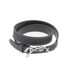 Ceinture Pénélope signature cuir perforé Noir Ceinture Pénélope signature cuir perforé Noir