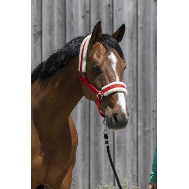 Licol Riding World mouton synthétique Rouge