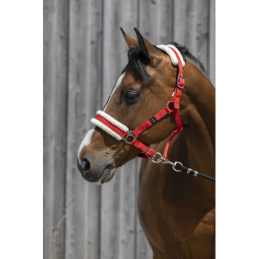 Licol Riding World mouton synthétique Rouge
